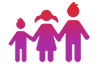 Family holding hands icon